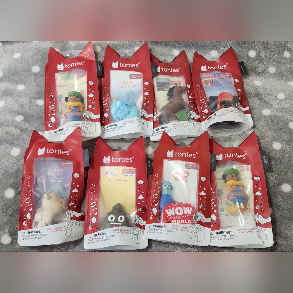 Tonies Kids Audio Play Figurines - 9 Qty In Total